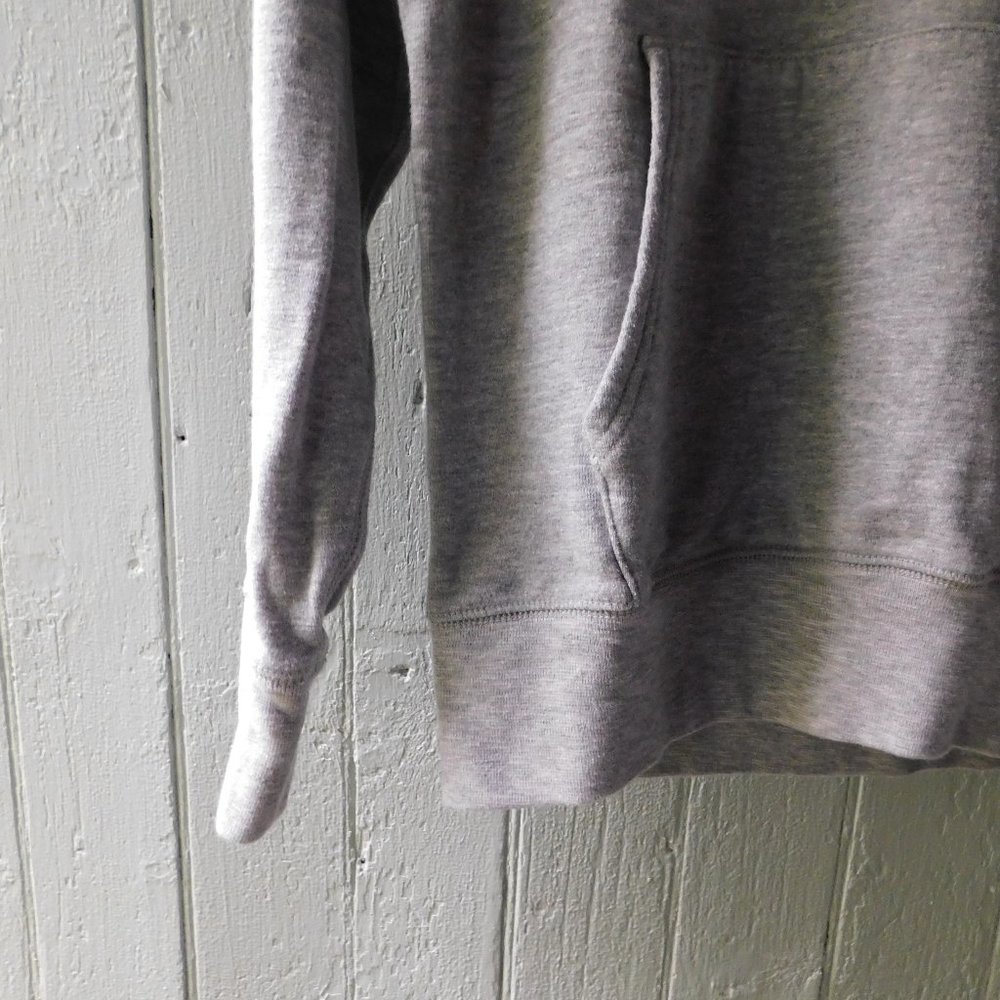 Basic Grey Drawstring Hoodie Sweatshirt - image 5